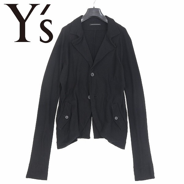 【HA353】◆Y's ワイズ ヨウジヤマモト ミニ裏毛 コットン スウェット ジャケット 黒 ブラック 2拍卖