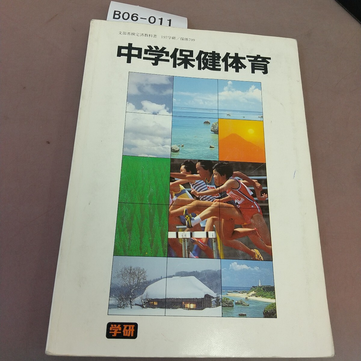 B06-011 中学保健体育 学研 文部省検定済教科書 汚れ・記名塗り潰し・書き込みあり拍卖