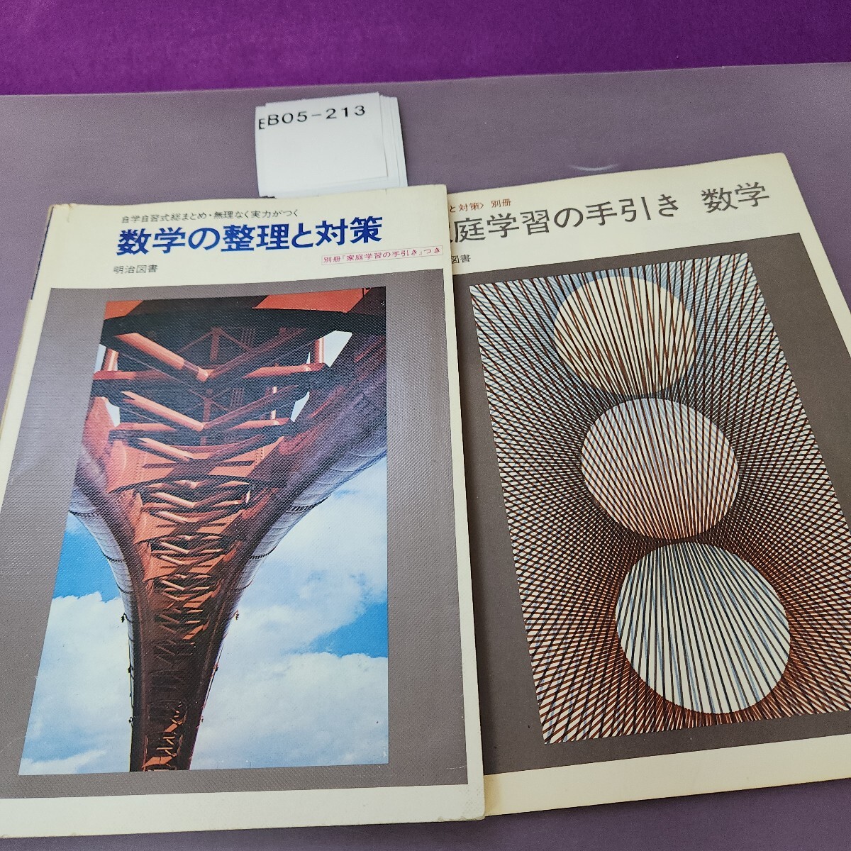 B05-213 自学自習式総まとめ・無理なく実力がつく 数学の整理と対策 明治図書 別冊『家庭学習の手引き』つき 書き込み多数 細かい破れあり拍卖