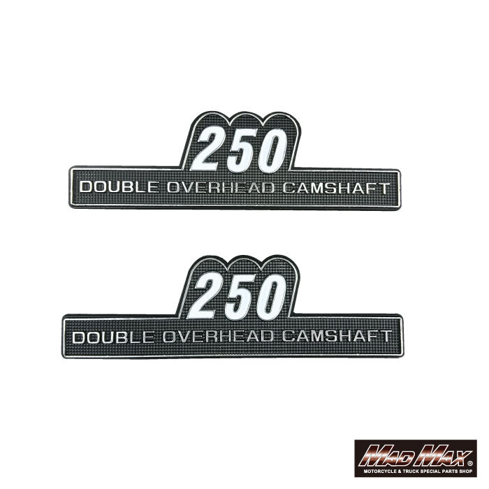 MAD MAX サイドカバーエンブレム 250 左右セット (O93-Z250-01) GSR GSX GT 250TR バリオス エストレヤ KH250 LTD250拍卖