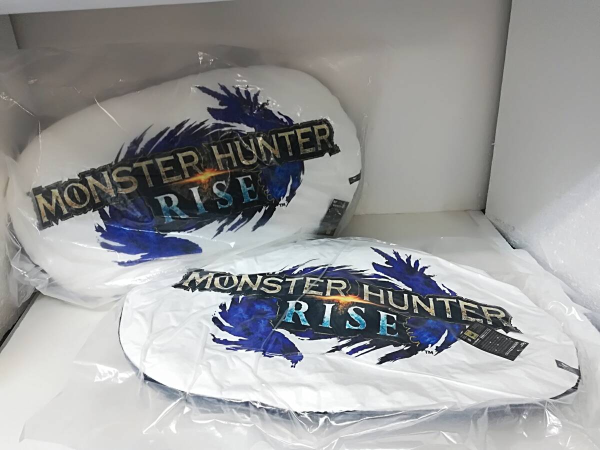 ■未使用 モンスターハンター Monster Hunter RISE もちもちクッション 約60×40㎝ 未開封 2個セット 非売品 景品 モンハン拍卖