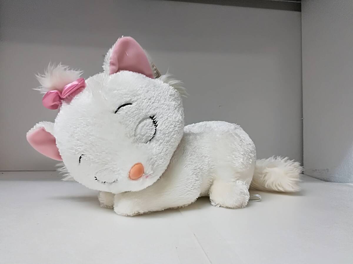 ■希少 ディズニー マリー スーパージャンボ ふわふわぬいぐるみ 全長約30㎝ 紙タグ付き 非売品 2004 景品 おしゃれキャットマリー拍卖