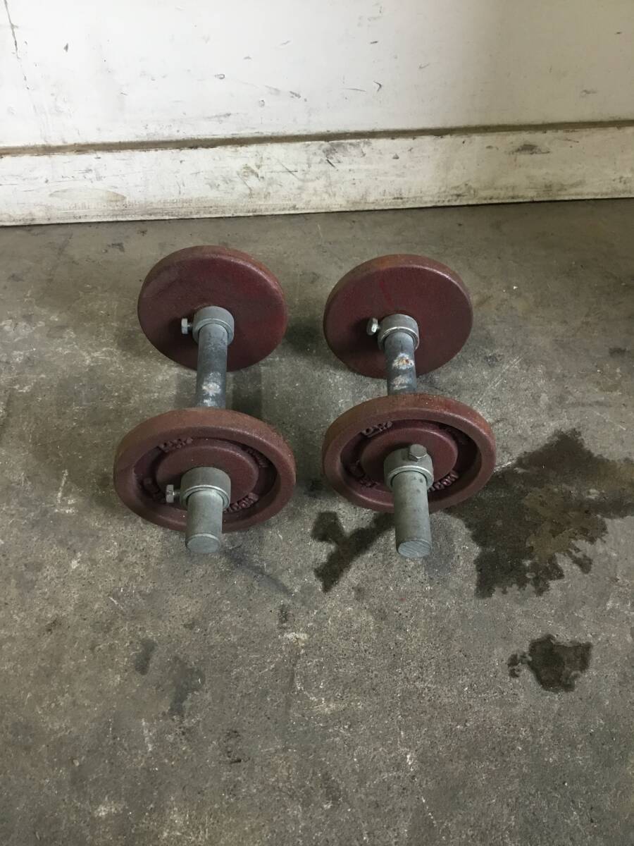 △ v 岐阜発/ ダンベル/ 2個セット/ 5kg×2/ ウエイトトレーニング/ 筋トレ/ 現状品/ R7.9/24 △拍卖