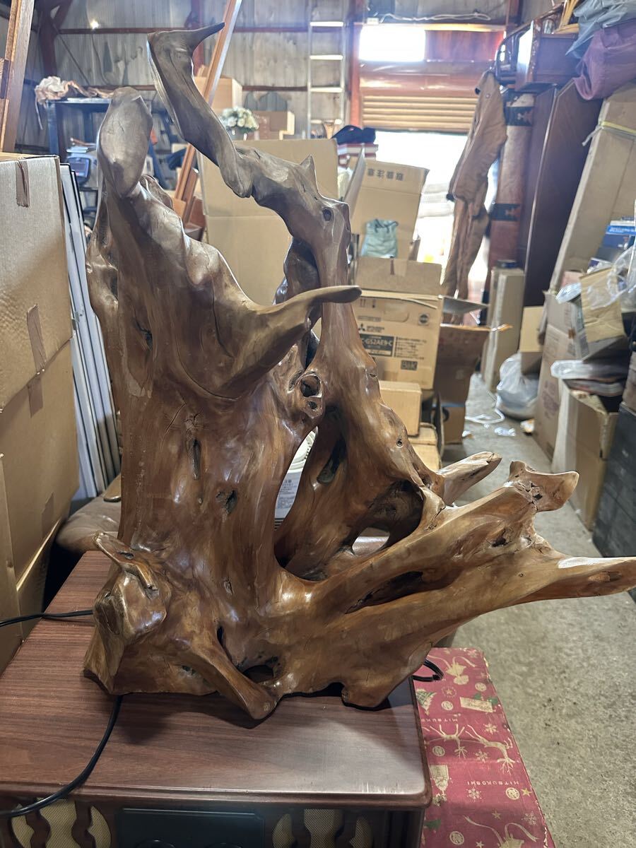 【特大一点物】切り株オブジェ 流木 アクアリウム インテリア 置物拍卖