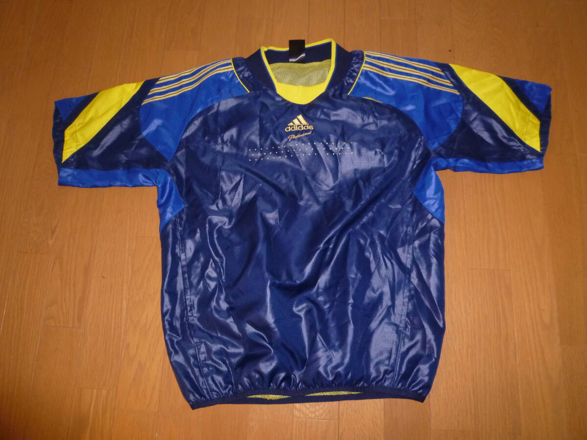 美品 アディダス プロフェッショナル 半袖ウィンドブレーカージャケット ネイビー M M62736拍卖