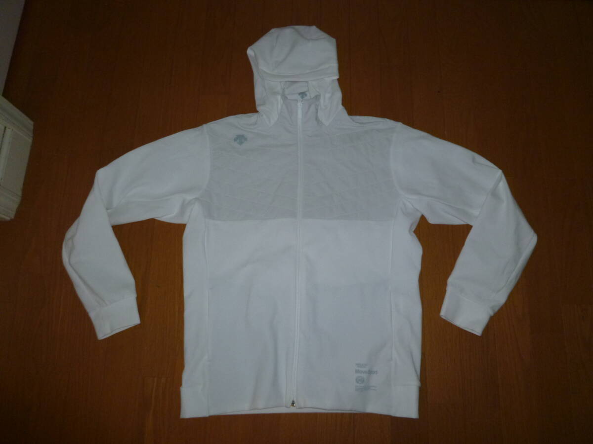USED デサント ムーブスポーツ フルジップ長袖フード ジャージ S.F.TECH ハイブリッドアウター DMMSJF24 ホワイト O拍卖