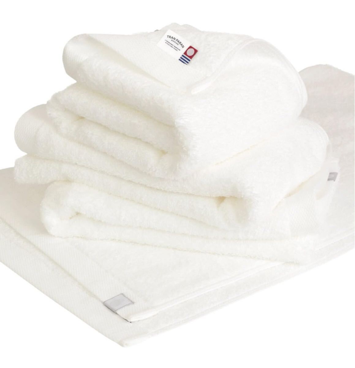 トランパラン 今治タオル 認定 スマートバスタオル スリムバスタオル 4枚セット oriori ミニバスタオル 約33×110cm オフホワイト拍卖