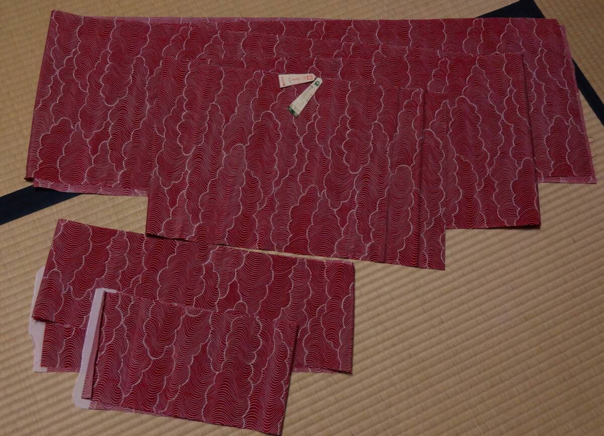 反物羽尺用、染小紋、句須阿留、恒毛志奈印、当時定価9800円、羽織に・リメイク素材として、拍卖