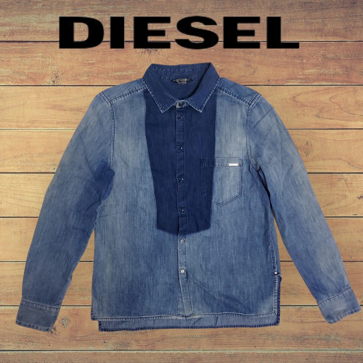 【正規品】DIESEL ディーゼル インディゴ デニムシャツ XS ルーマニア製拍卖