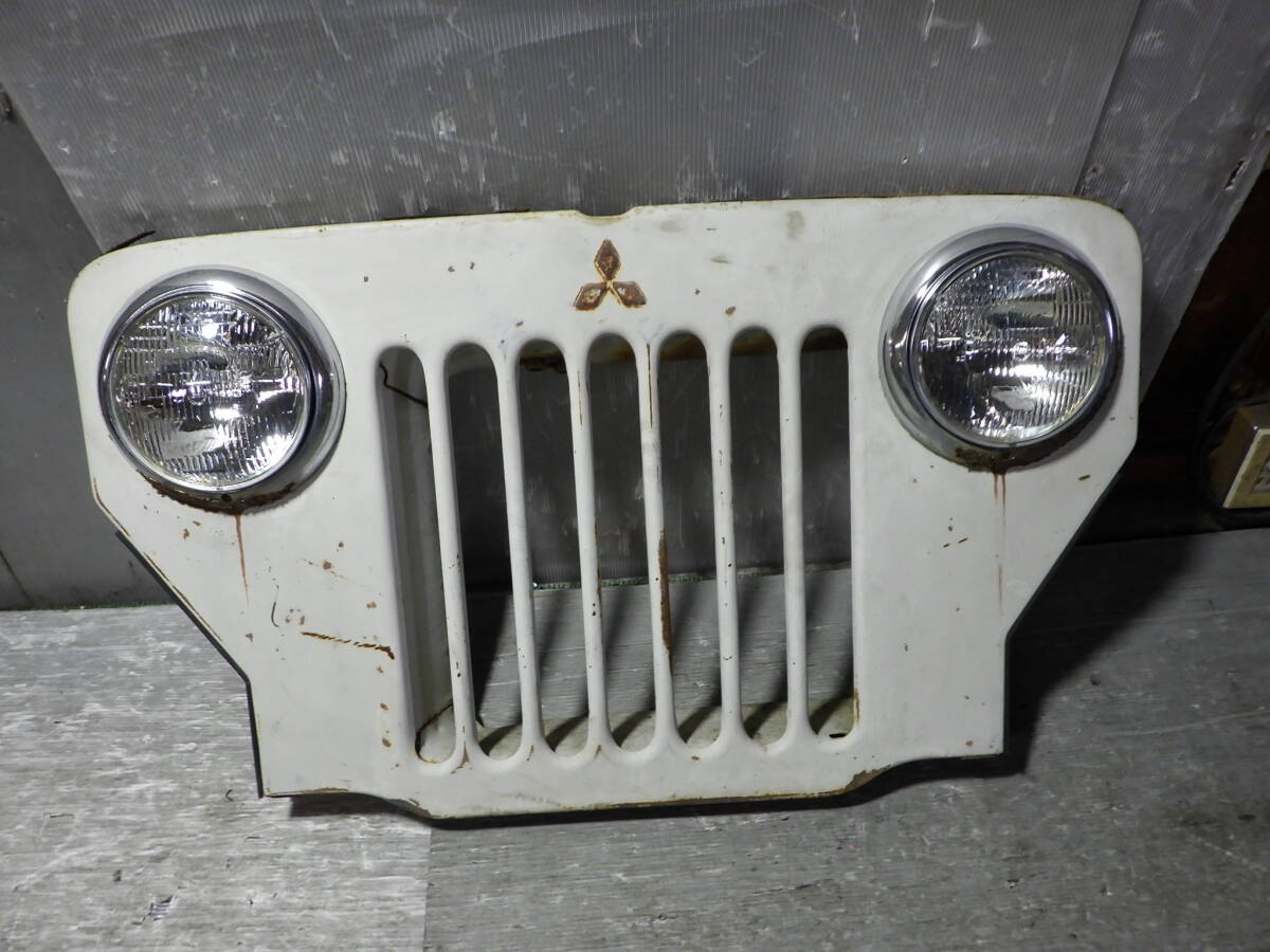売り切り J30 三菱 JEEP ジープ ヘッドライト グリル フロントフェイスパネル 07-09-11-800 B2-F2 スリーアール長野拍卖