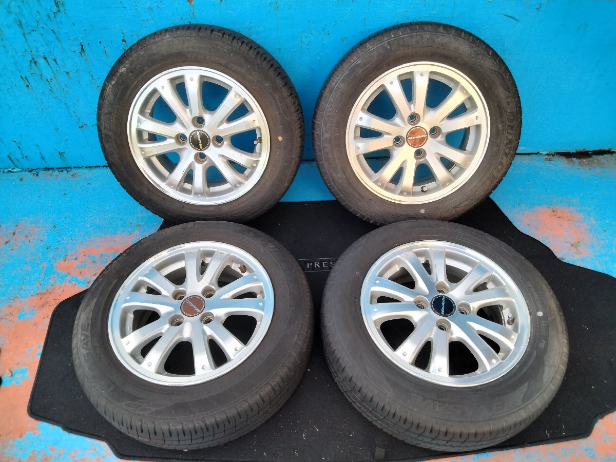 ホンダ Modulo 14インチ 5.5J+45 4穴100 175/65R14 ダンロップ EC204 4本セット拍卖