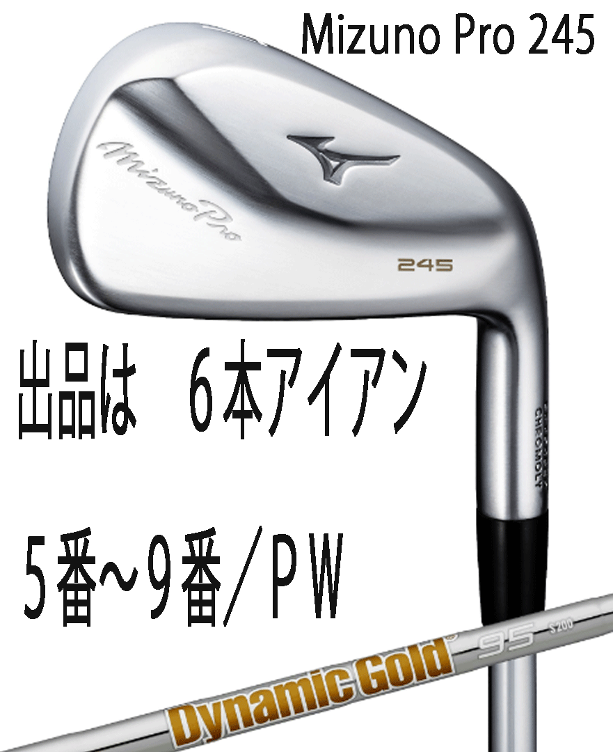 新品■ミズノ■2023.9■MIZUNO PRO-245■6本アイアン■5~9/PW■DMG-95 スチール■S200■飛びとやさしさを進化■正規品拍卖