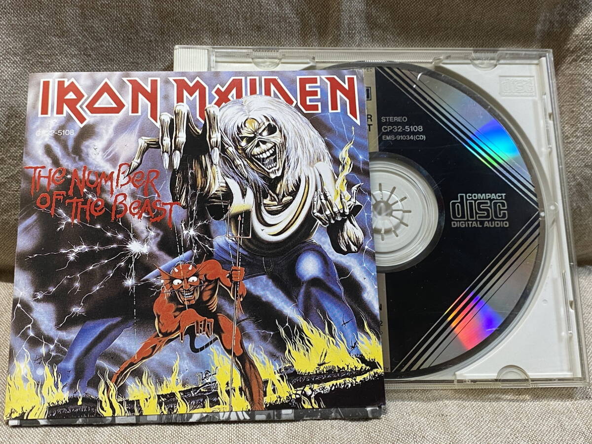 IRON MAIDEN - THE NUMBER OF THE BEAST CP32-5108 国内初版 日本盤 BLACK TRIANGLE 廃盤 レア盤拍卖