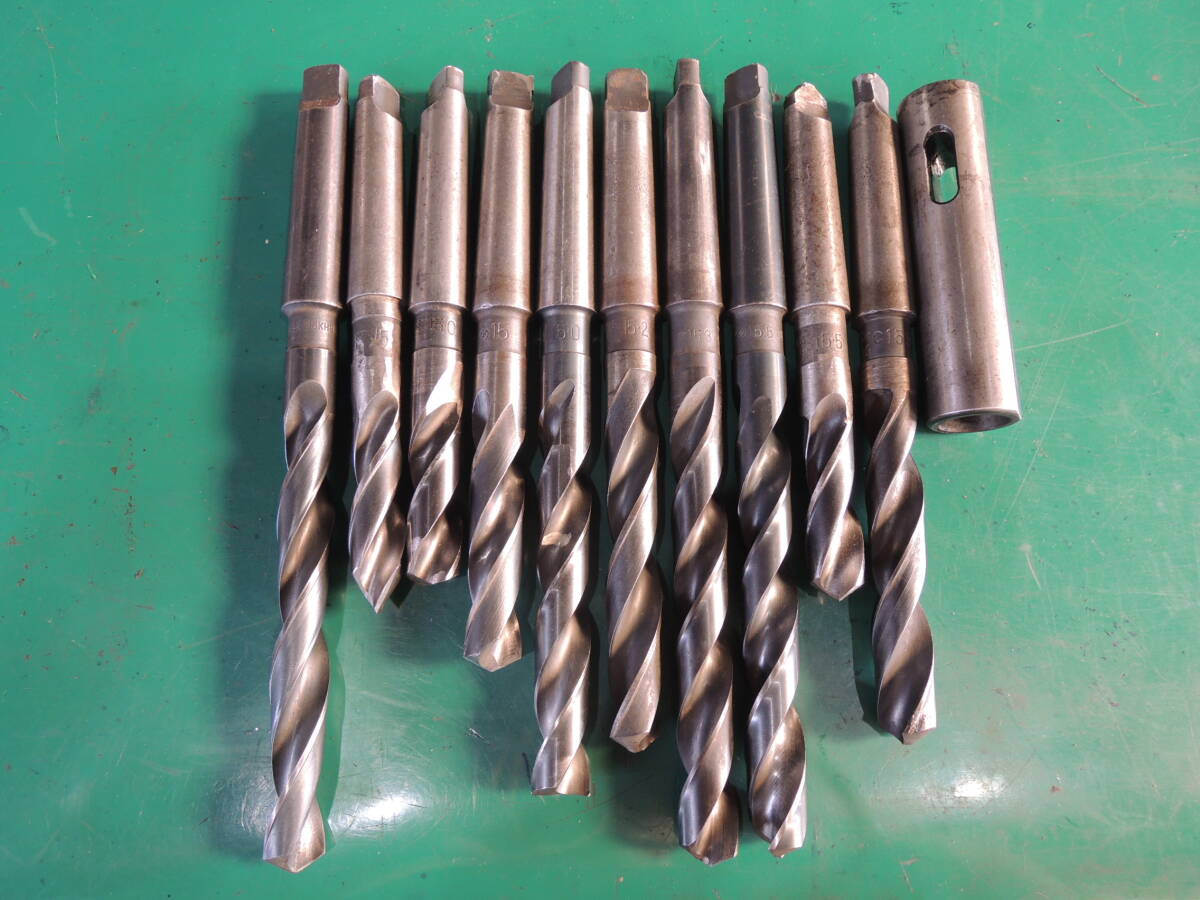 テーパーシャンクドリル Φ14.8-Φ15.5 MT2 一山 10本 色々 切削工具 穴あけ 中古 工具 #842拍卖