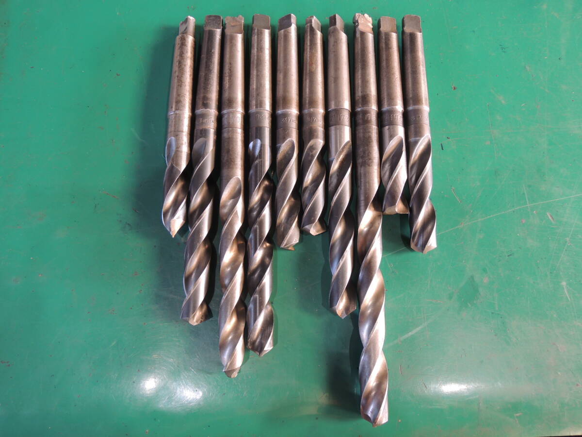 テーパーシャンクドリル Φ17.0-Φ17.5 MT2 一山 10本 色々 切削工具 穴あけ 中古 工具 #845拍卖