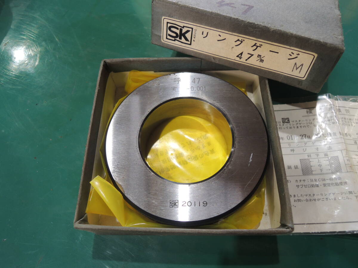 新潟精機 SK リングゲージ 呼47 実-0.001 基準器 ゲージ 測定器 中古 工具 #882拍卖