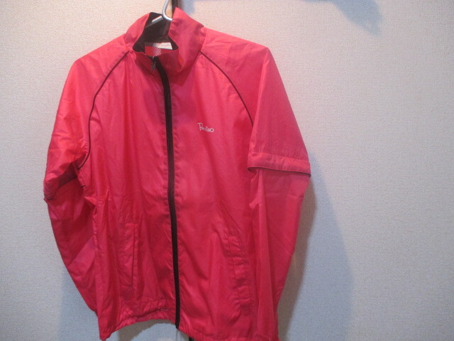 Mサイズ■paradiso/パラディーゾ ■ナイロンジャケット■赤●used●送185 レディース拍卖