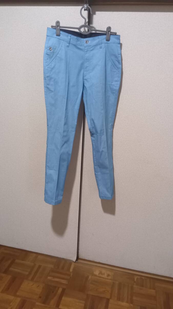 W82◆le coq spoortif/ルコックゴルフ◆ゴルフパンツ スラックス◆水色系■used●送185拍卖