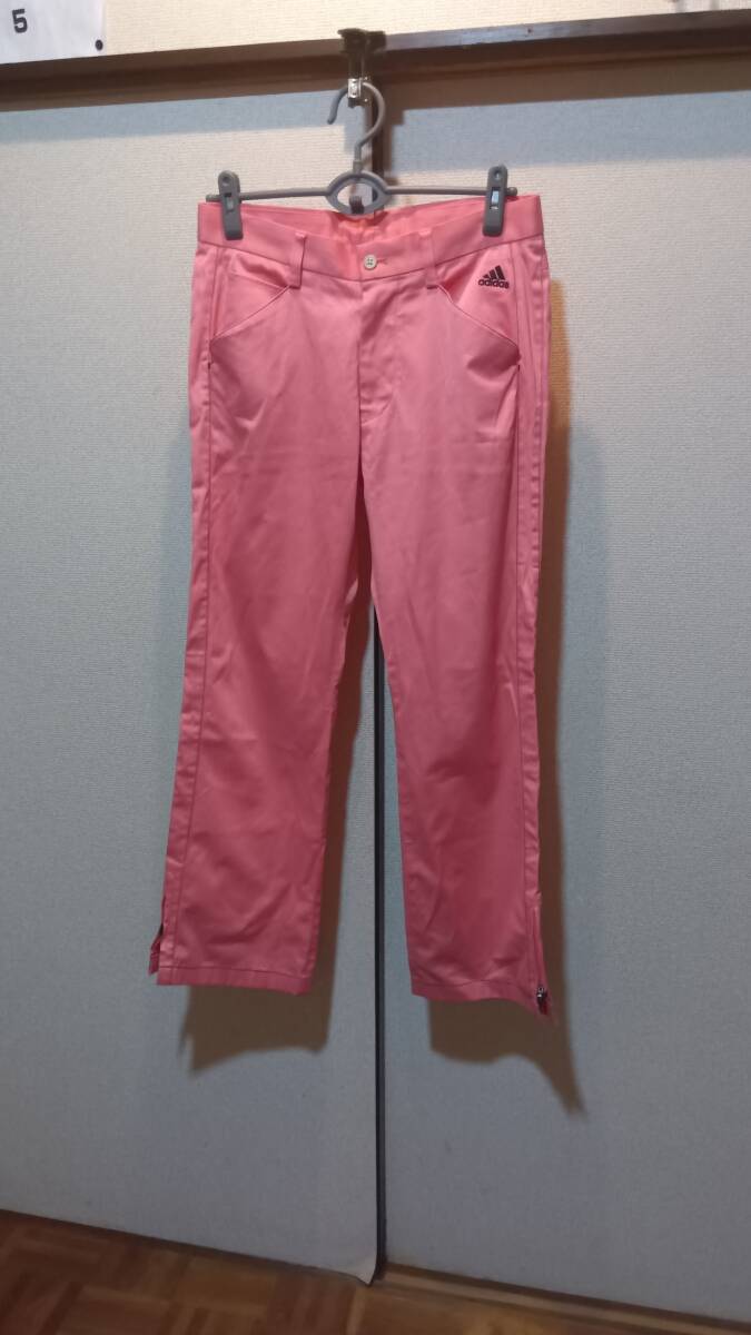 W79◆adidas/アディダス◆ゴルフパンツ スラックス◆ピンク系■used●送185拍卖