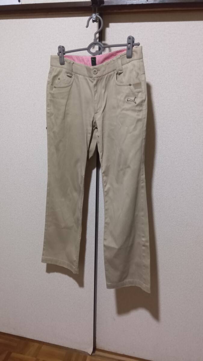 W79◆PUMA GOLF/プーマゴルフ◆ゴルフパンツ スラックス◆ベージュ系■used●送料185●拍卖