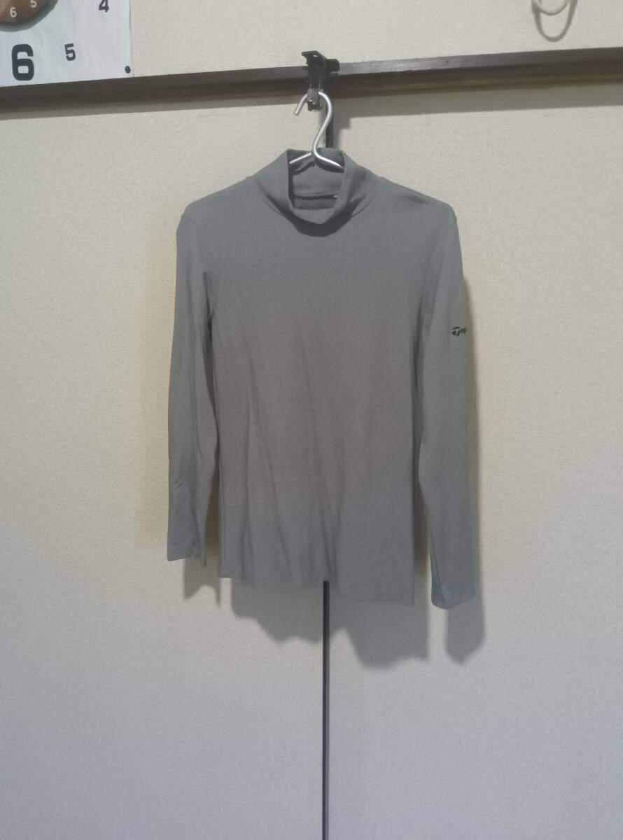サイズS★Taylor Made/テーラーメイド★長袖モックシャツ★グレー系●送料185●拍卖
