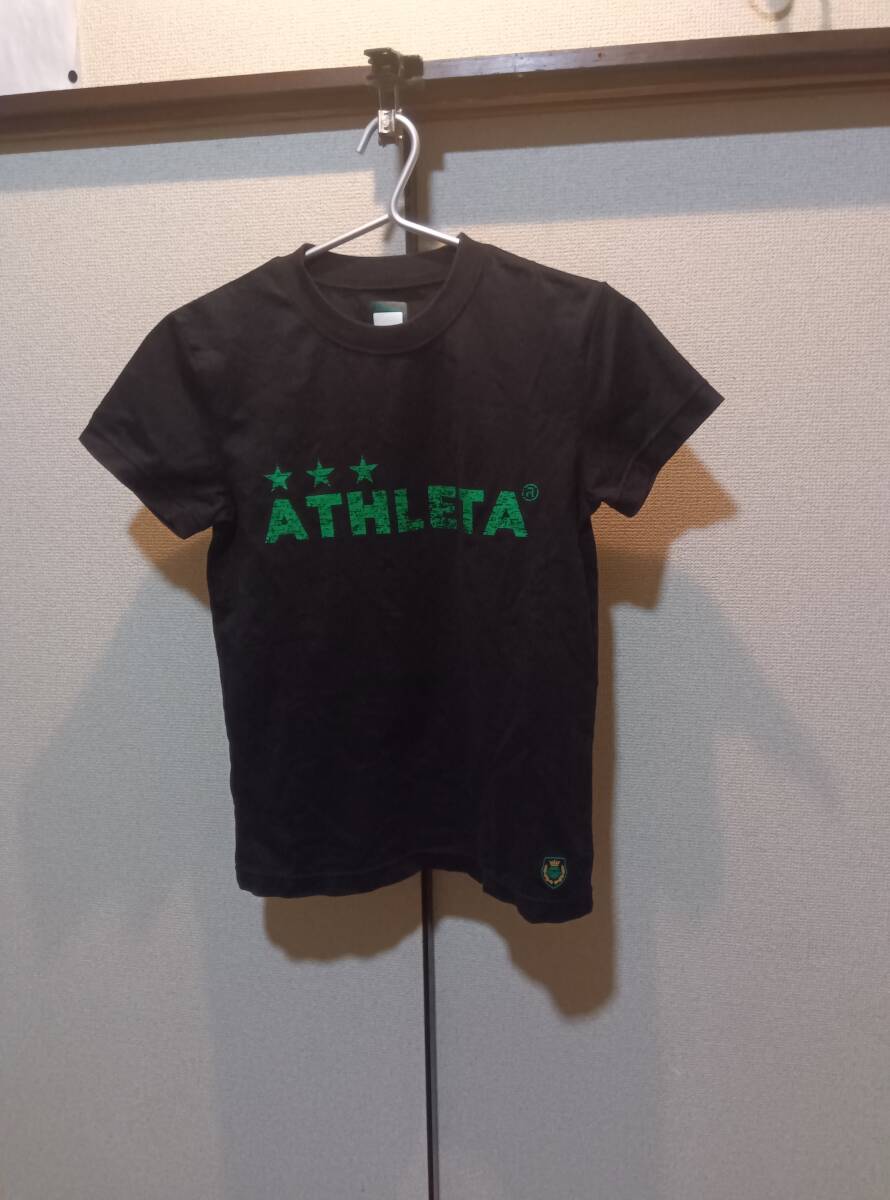 サイズS■ATHLETA/アスレタ★ 半袖Tシャツ★ブラック★used●送料185●  拍卖