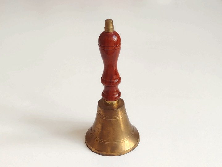 ●○真鍮×木製ハンドルの呼び鈴 ハンドベル○●ドイツレトロビンテージアンティークヴィンテージヨーロッパインテリア IN806拍卖