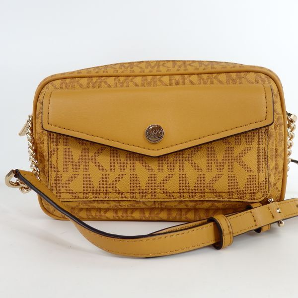 【MICHAEL KORS】マイケルコース MK柄 ショルダーバッグ オレンジ レディース【中古】5-301拍卖