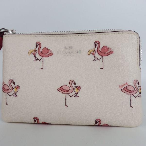 【COACH】コーチ フラミンゴ アイボリー ポーチ C239 レディース【中古】8-302拍卖