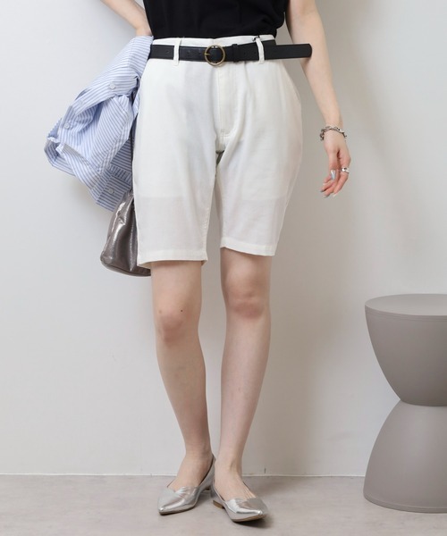 タグ付き Relation リネンショートパンツ 白 ホワイト Sサイズ/Mサイズ拍卖