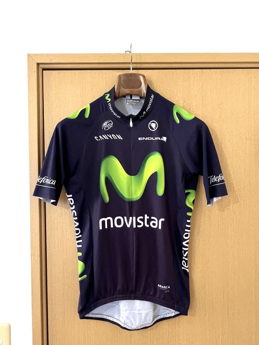 海外輸入☆本物☆ENDURAボディーCYCLE TEAM MOVISTARチームモビスター☆半袖サイクルジャージサイクルシャツサイクルウェアM拍卖