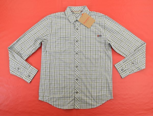 送料無料4★Simms★シムス Stone Cold 長袖シャツ size:S スターリング プレイド拍卖