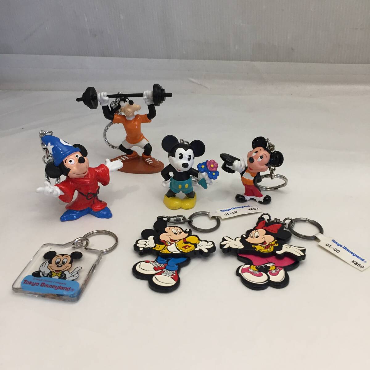 F090804◎ディズニーランド キーホルダー 7点 TokyoDisneyland ミッキー ミニー BULLYLAND ブリーランド DISNEY◎拍卖