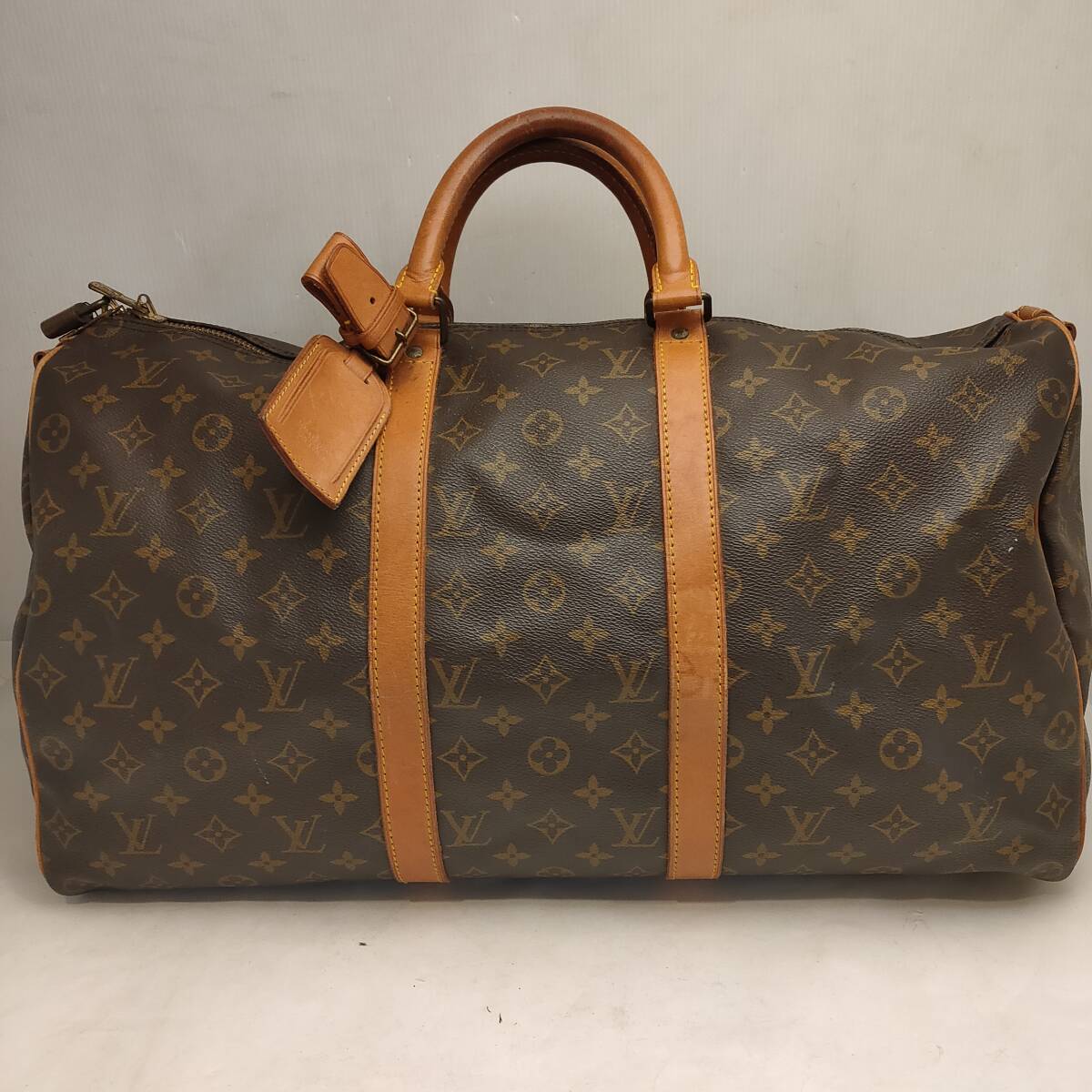 092807●LOUIS VUITTON ルイヴィトン モノグラム キーポル 50 バンドリエール M41416 ボストンバッグ 旅行鞄●拍卖