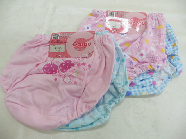 【KCM】jhk-147-4S■新品未使用■女児ショーツ 2枚組×2セット(4枚) 大きいサイズ女児パンツ サイズ:110■拍卖