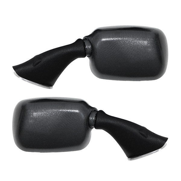 バックミラー カーボン調 スクエア 左右 バイク GSX1300R 隼/GW71A 1999年-2007年 GX72A 2008年-2011年 スズキ GSX-R1000 GSX-R750拍卖