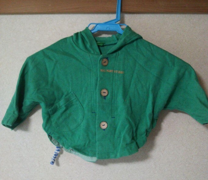 子供用ポンチョ緑拍卖