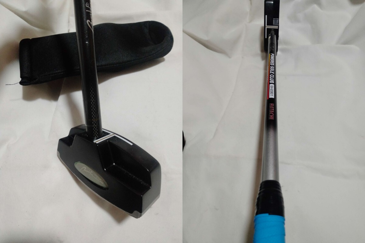 ■フェース面確認/素振り最適■HATACHI 羽立 グランドゴルフ クラブ POWERED SOLE CLUB BH 2861 グラウンド・ゴルフ ■84cm 極太グリップ拍卖