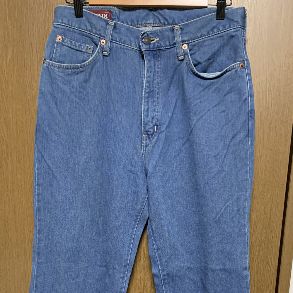 W32(L77cm)【EDWIN|ソフトジーンズ】エドウィン 1703 ストレート ブルーデニム拍卖