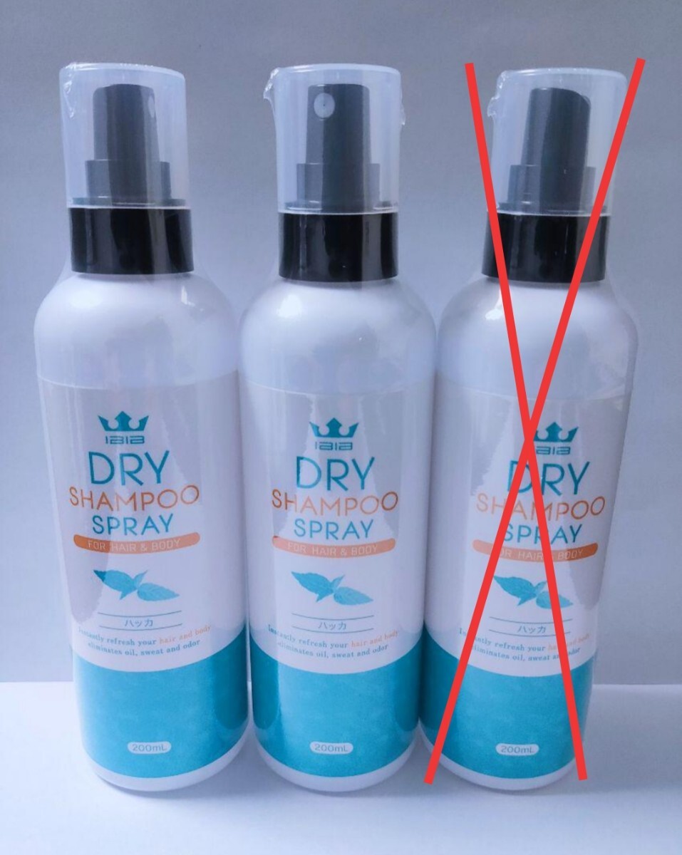 【2本セット 新品未開封品】ドライシャンプー スプレー 200ml ハッカの香り 日本製 全身にも使える! 水入らず 送料無料拍卖
