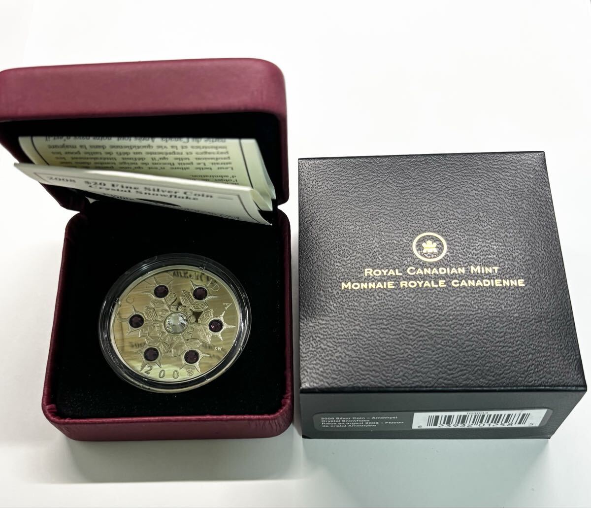 カナダ 20ドル 銀貨 2008 crystal snowflake Flocon de cristal スノーフレーク シルバー コイン 雪の結晶拍卖