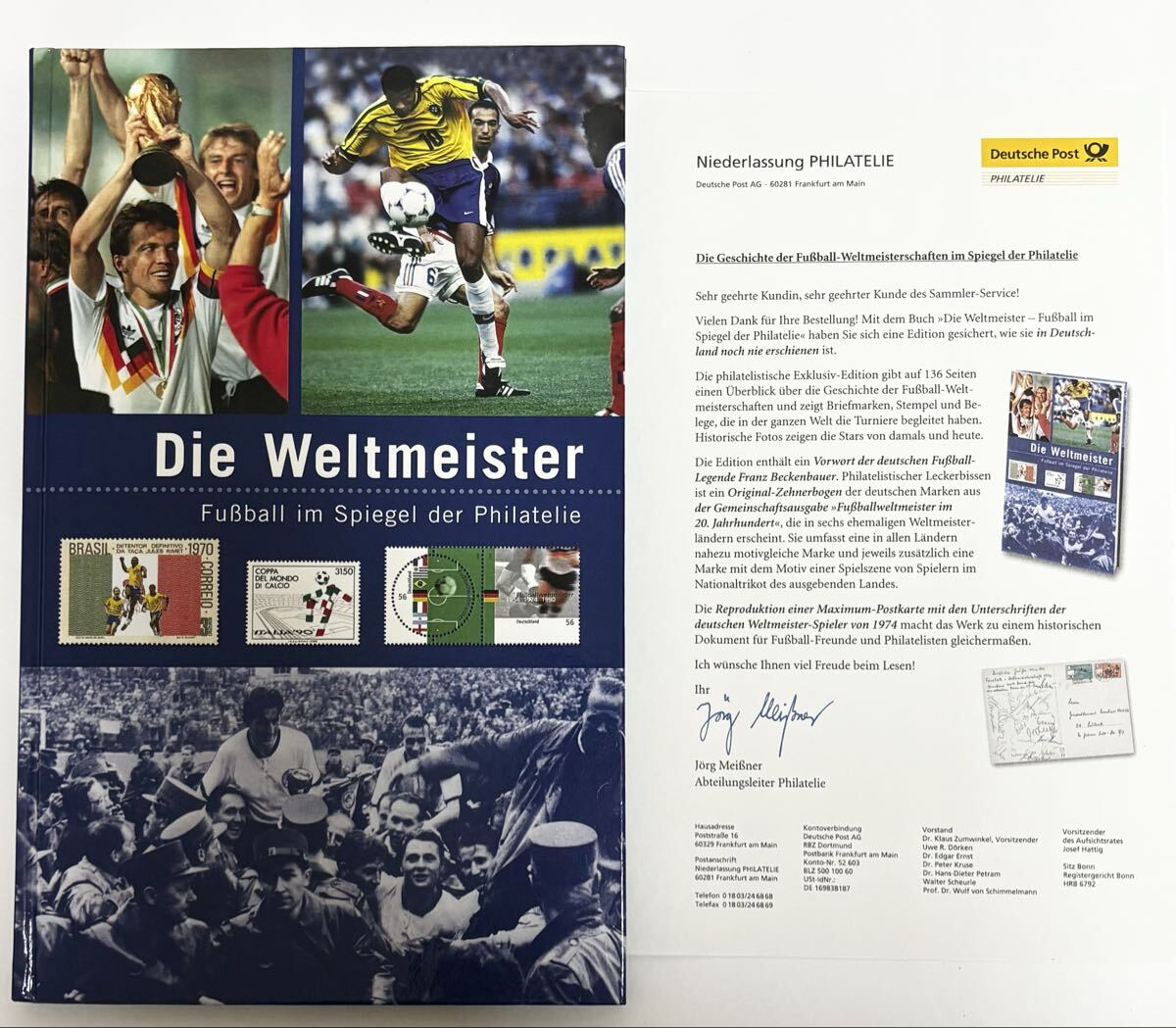 Die Weltmeister. Fuball im Spiegel der Philatelie 切手の本 フットボール PHILATELIE 切手拍卖