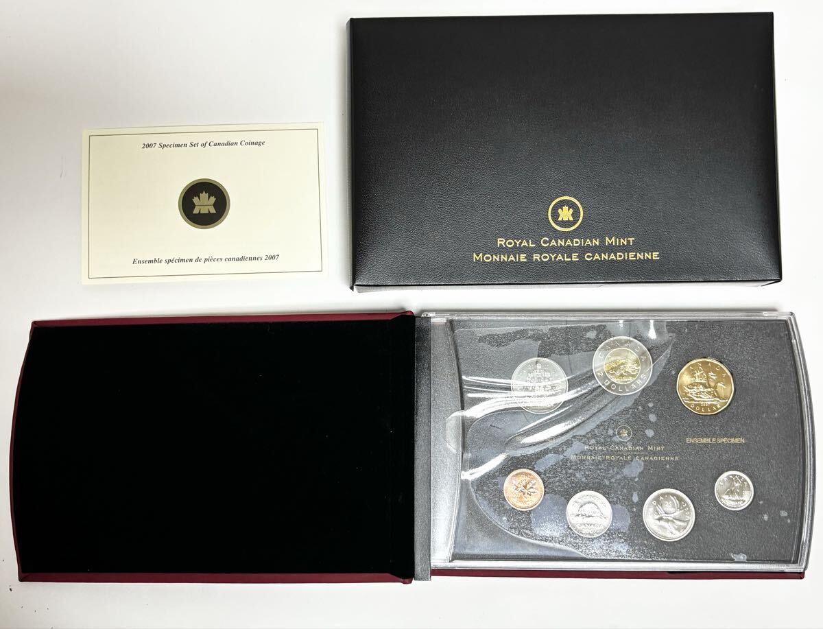 2007年 カナダ コインセット specimen set of canadian coinage コイン 7種 ロイヤルカナディアンミント ミントセット 貨幣セット拍卖