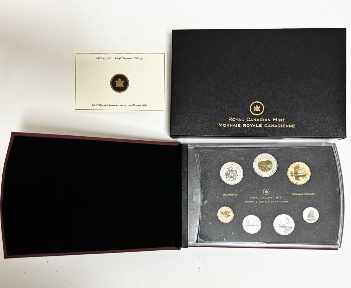 2012年 カナダ コインセット specimen set of canadian coinage コイン 7種 ロイヤルカナディアンミント ミントセット 貨幣セット拍卖
