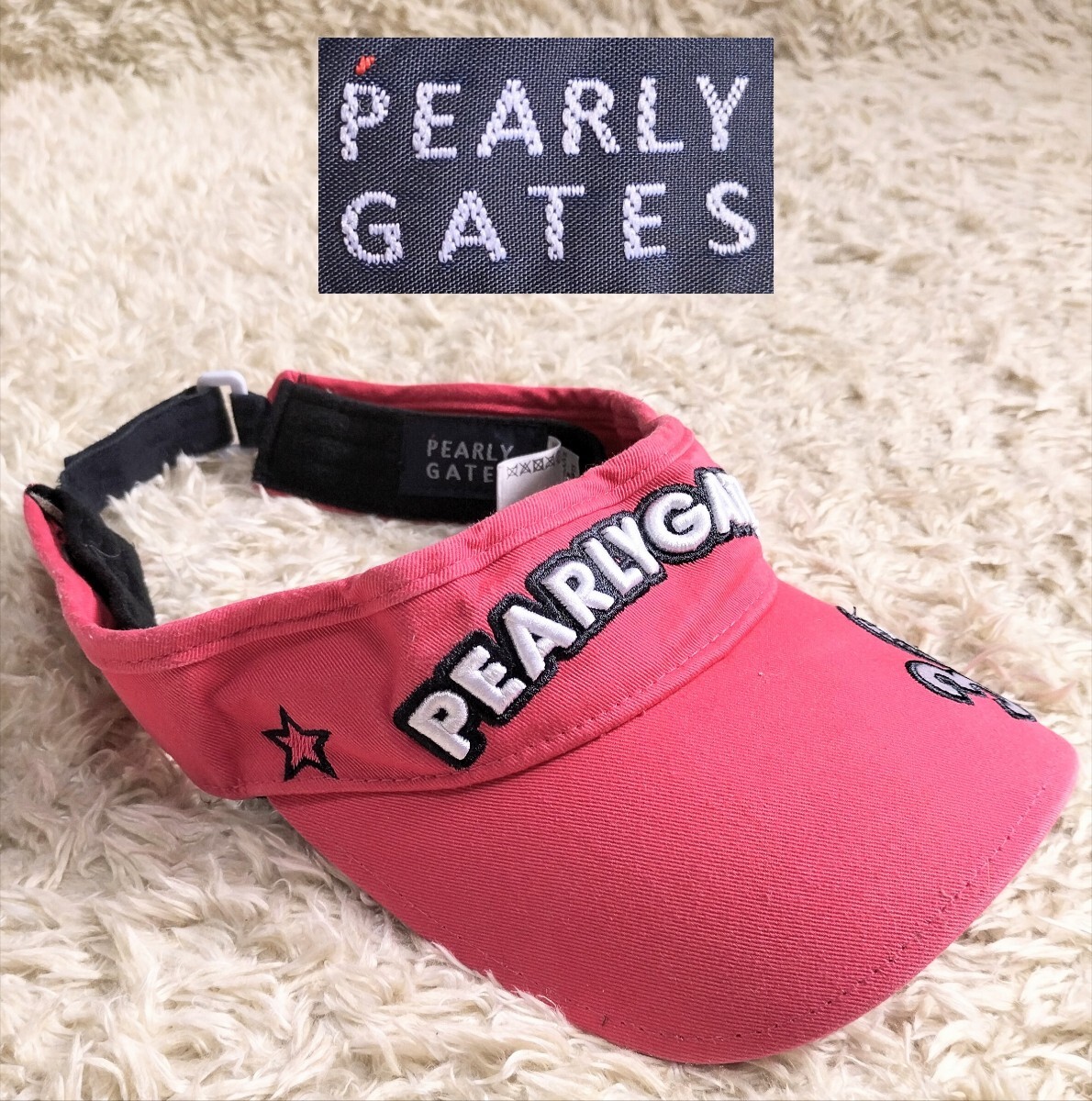 【2019年30th記念モデル★】PEARLY GATES サンバイザー◆ピンク☆パーリーゲイツ (9)拍卖