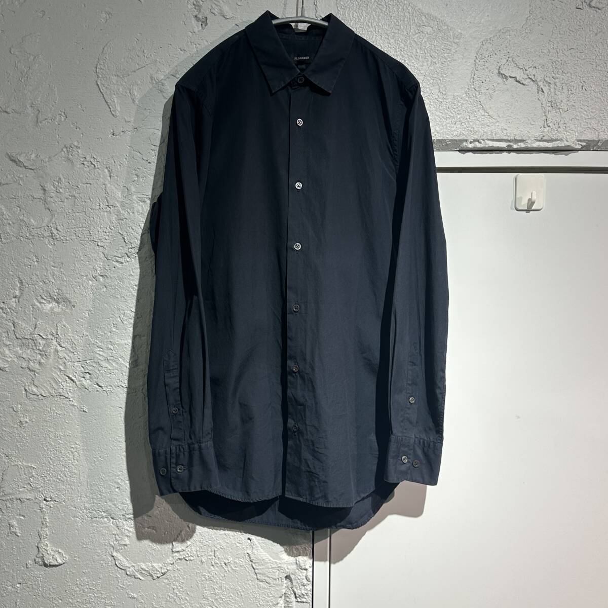 JIL SANDER ジルサンダー Regular Fit Shirt 長袖シャツ ネイビー size:37【表参道A09】拍卖