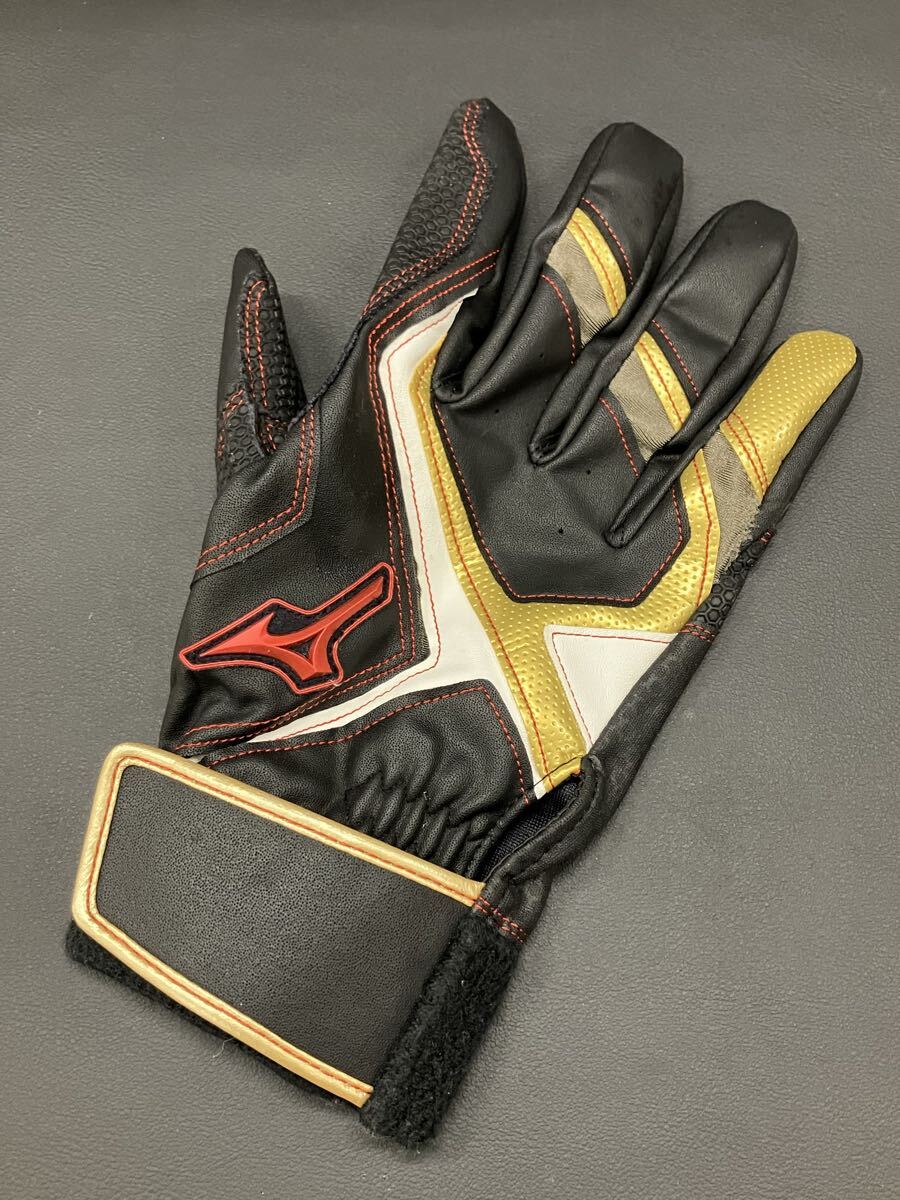 j9e89 ミズノ バッティング手袋 右手のみ  野球 グローブ 手袋 黒拍卖