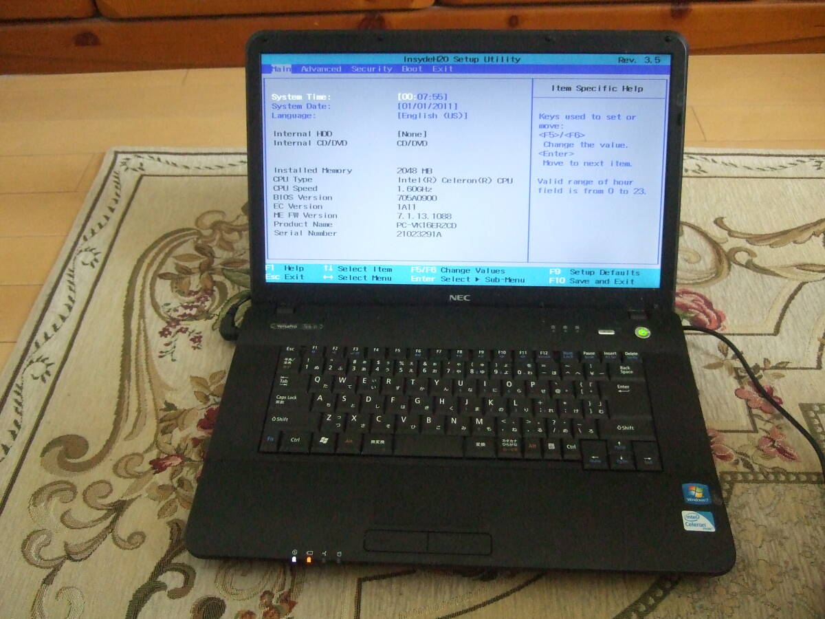 NEC VK16ER-D BIOS 起動 ジャンク拍卖
