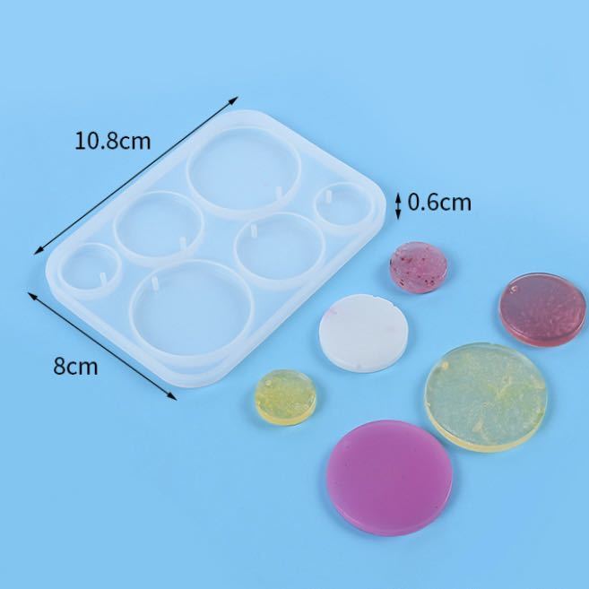 【1個】シリコンモールド サークル レジン用品 UVレジン LEDレジン シンプル ハンドメイド アクセサリー拍卖