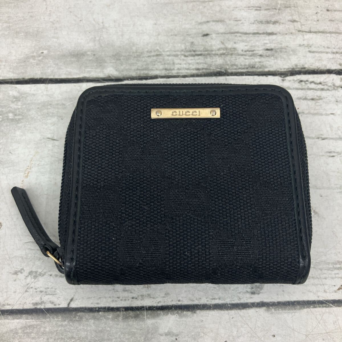 GUCCI グッチ コインケース 小銭入れ GGキャンバス 財布 ブラック【8412】拍卖
